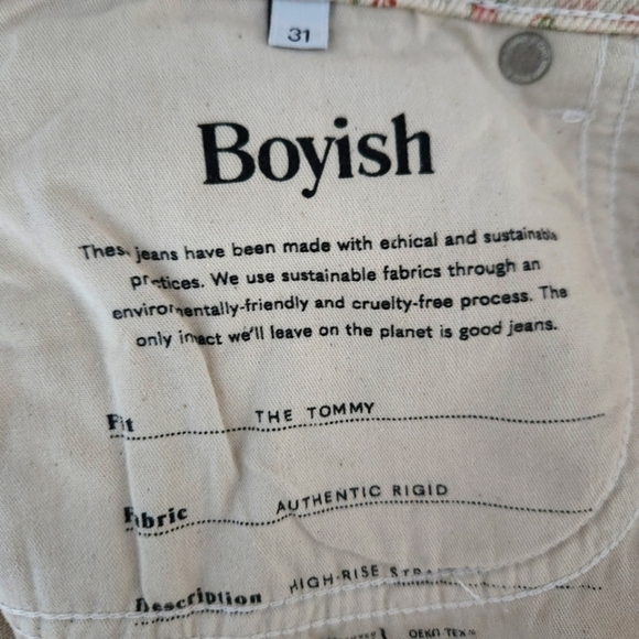 NWT Boyish | The Tommy High Rise Rigid Straight Leg Jeans in Desert Rose - Sz 31 - Picture 12 of 15